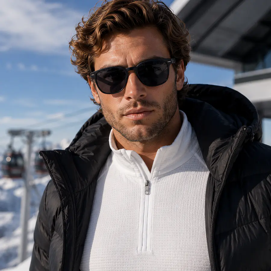 Primera Capa Térmica Hombre Northland Thermo Sport Blanca 1/4 Zip | Slim Fit