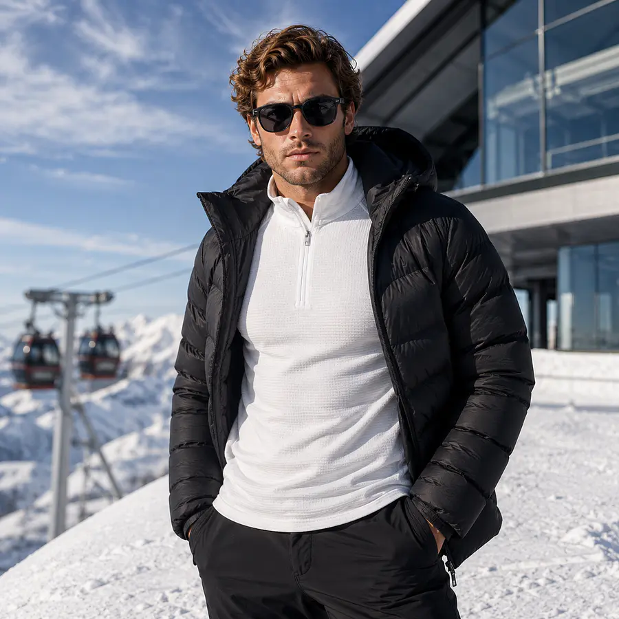 Primera Capa Térmica Hombre Northland Thermo Sport Blanca 1/4 Zip | Slim Fit