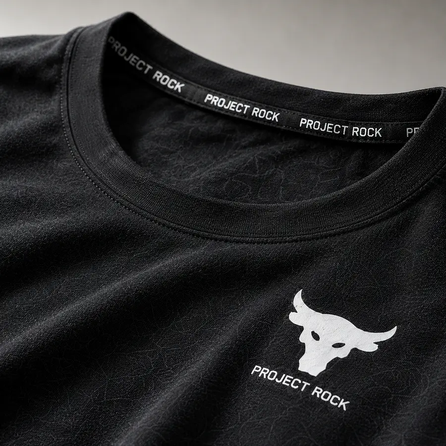 Polera Under Armour Project Rock Branded Hombre Negra 1387797-001 | Algodón Premium Training