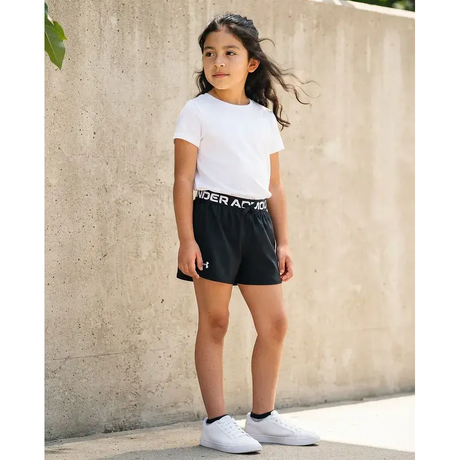 Short Deportivo Niña Under Armour Play Up Negro 1363372-001 | Secado Rápido