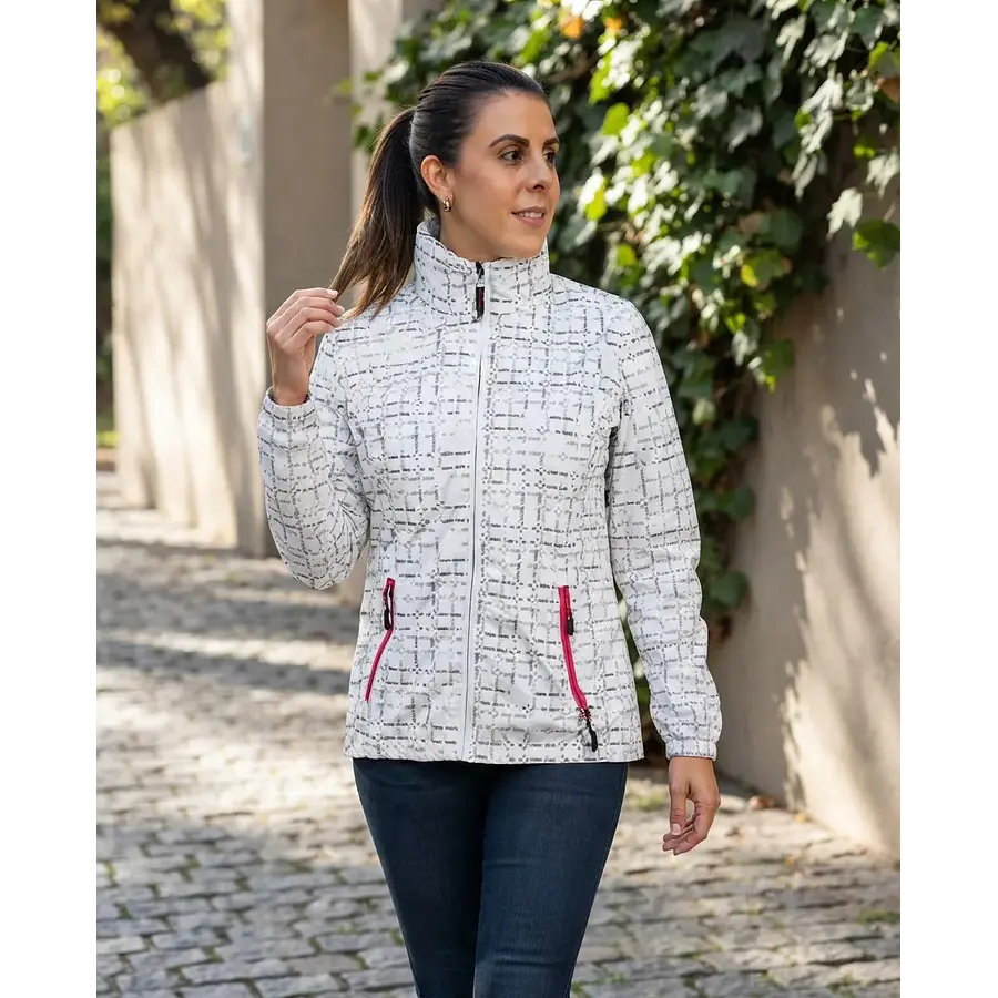 Chaqueta Impermeable Mujer Northland Sara White Print 02-0423616 | Outdoor y Lluvia