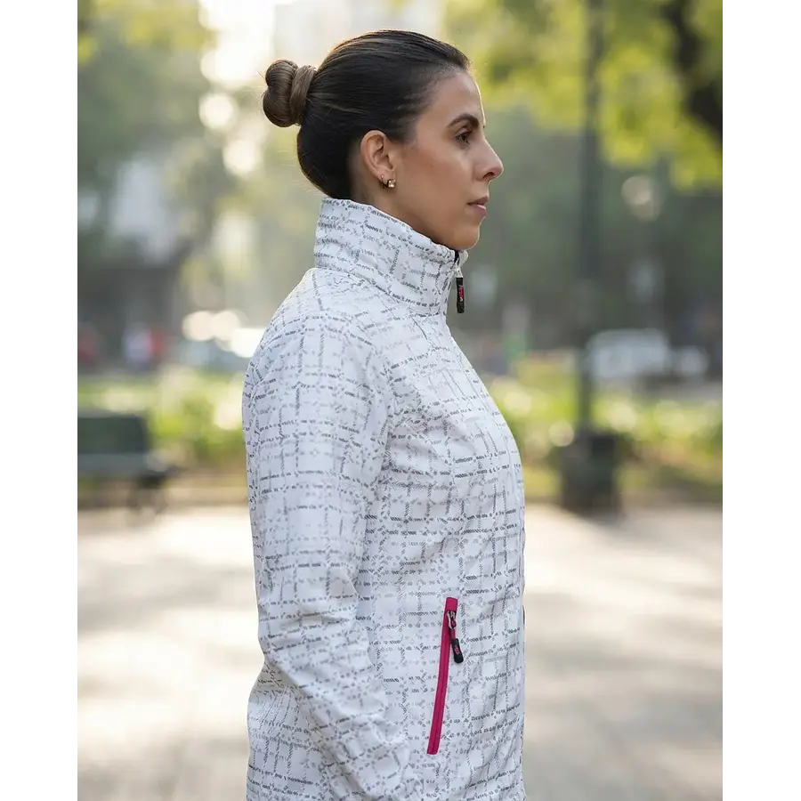 Chaqueta Impermeable Mujer Northland Sara White Print 02-0423616 | Outdoor y Lluvia