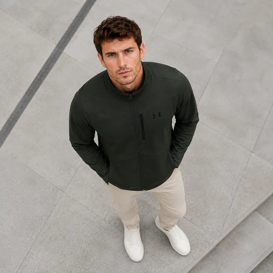Chaqueta Térmica Hombre Under Armour ColdGear Infrared Shield 1321438-310 Verde | Cortaviento Softshell