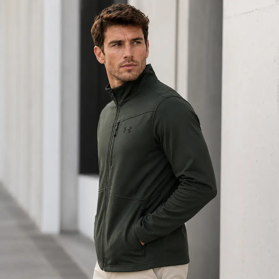 Chaqueta Térmica Hombre Under Armour ColdGear Infrared Shield 1321438-310 Verde | Cortaviento Softshell