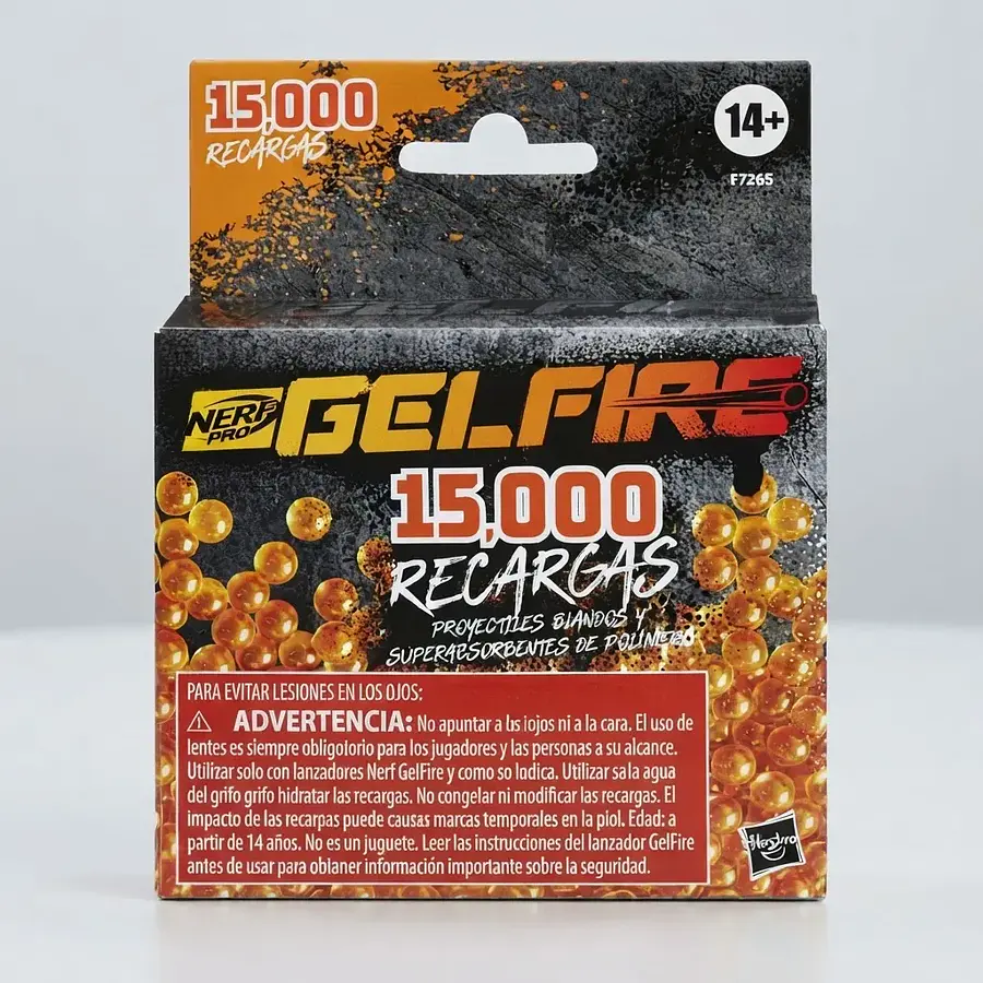 Recarga Nerf Pro Gelfire 15.000 Bolas de Gel F7265 Hasbro | Munición para Blasters GelFire