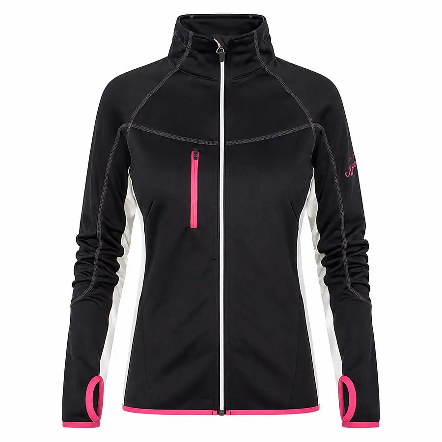 Polerón Deportivo Mujer Northland Pro Stretch Paige Negro | Full Zip, Liviano y Elasticado 02-046341