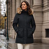 Parka Mujer Northland Exo Sport Leni Dark Navy 02-0850414 | Abrigada con Capucha y Pelo Sintético