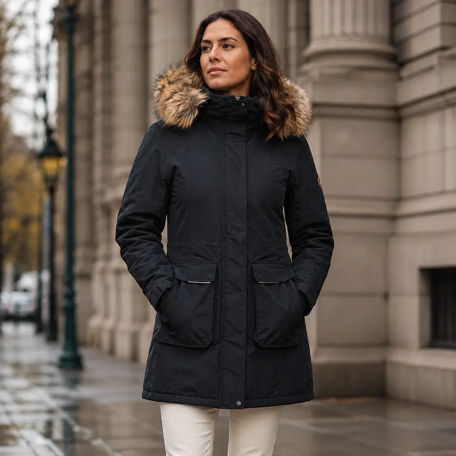Parka Mujer Northland Exo Sport Leni Dark Navy 02-0850414 | Abrigada con Capucha y Pelo Sintético