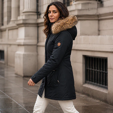 Parka Mujer Northland Exo Sport Leni Dark Navy 02-0850414 | Abrigada con Capucha y Pelo Sintético