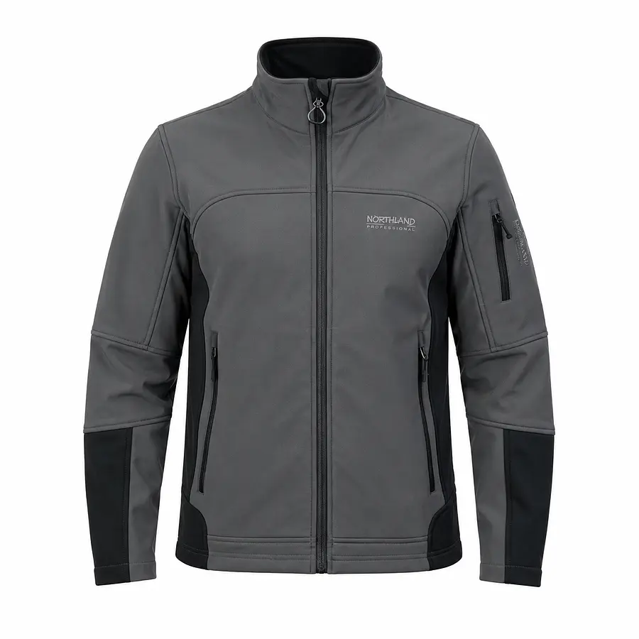 Chaqueta Softshell Hombre Northland Base Shell Georgia Gris/Negro | Cortaviento Outdoor
