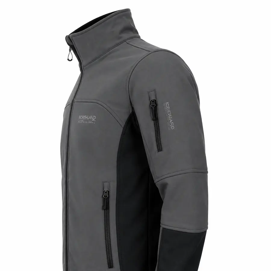 Chaqueta Softshell Hombre Northland Base Shell Georgia Gris/Negro | Cortaviento Outdoor