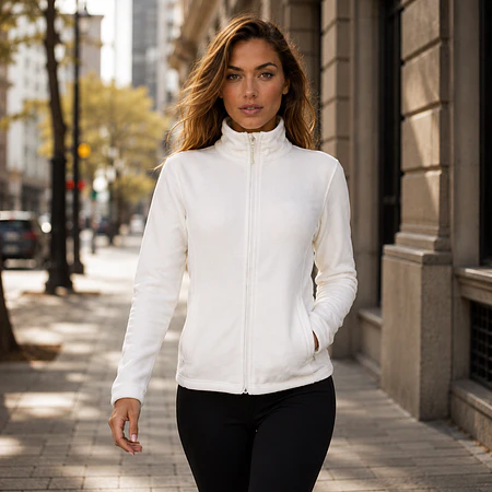 Polerón Polar Mujer Northland Helium Blanco | Micropolar Térmico Full Zip 02-0354664