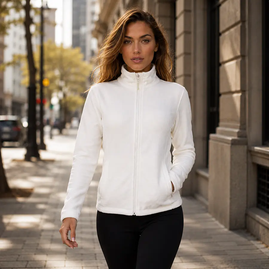 Polerón Polar Mujer Northland Helium Blanco | Micropolar Térmico Full Zip 02-0354664
