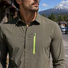 Camisa Outdoor Hombre Northland Alvaro Pro Dry STR Olive Secado Rápido 02-0828312