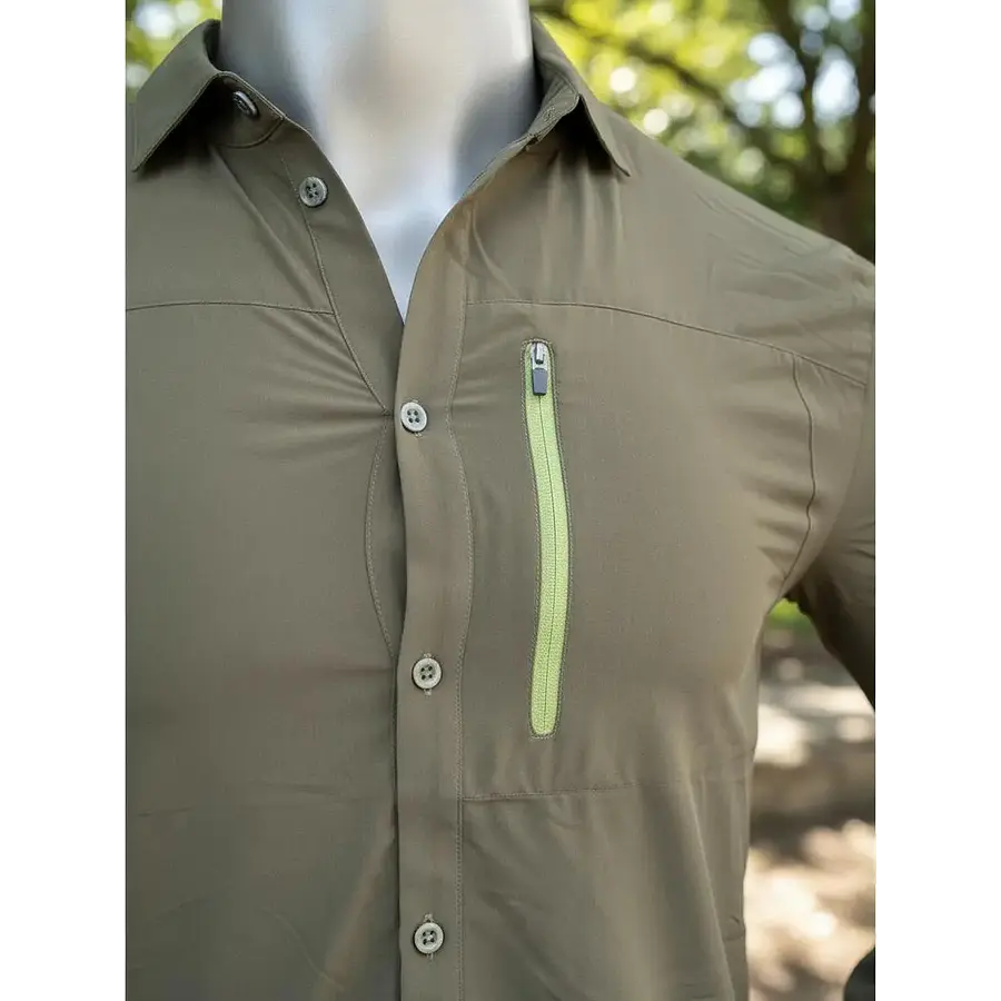 Camisa Outdoor Hombre Northland Alvaro Pro Dry STR Olive Secado Rápido 02-0828312