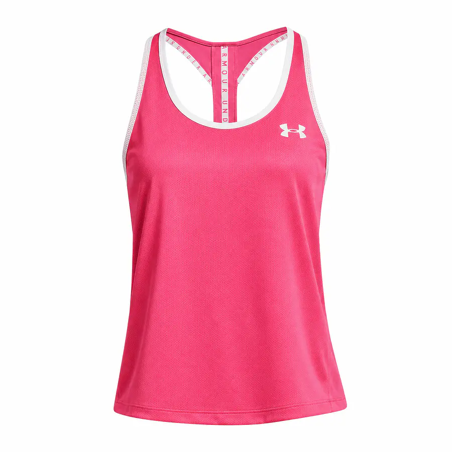 Polera Niña Under Armour Knockout Tank 1363374-654 | 4-Way Stretch, Secado Rápido y Ultra Liviana
