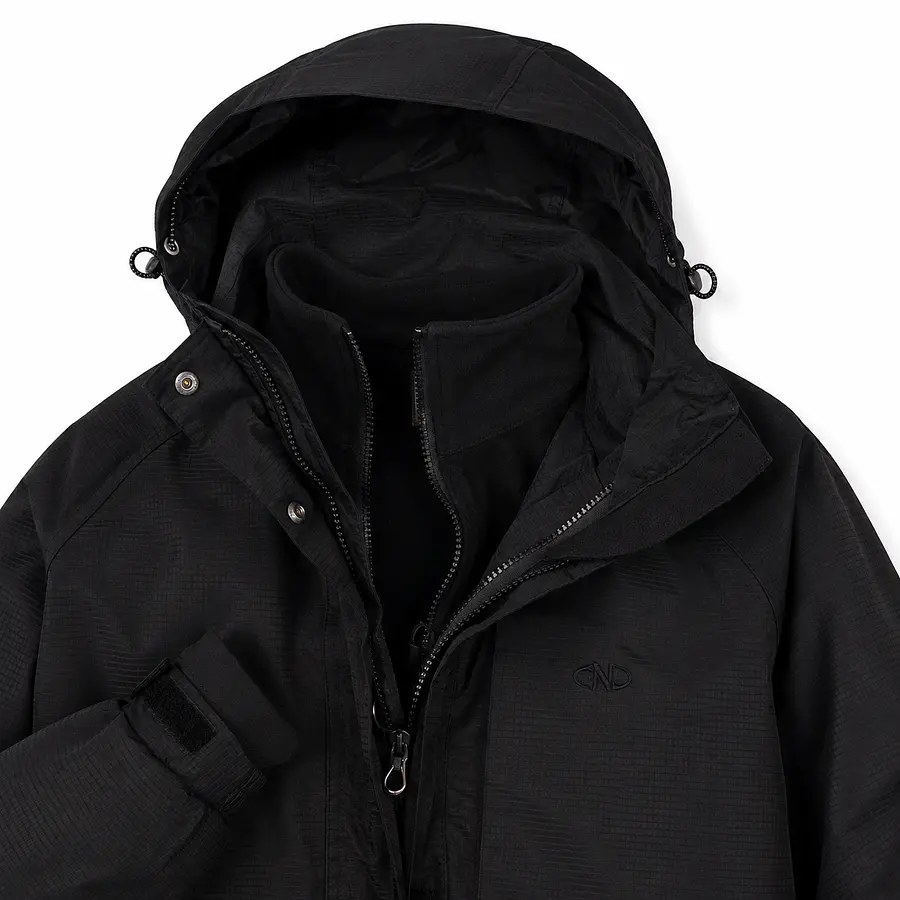 Parka 3 en 1 Mujer Northland Exo Meribel Combi Black 02-022627 | Impermeable 8.000 mm + Polerón Micropolar Desmontable