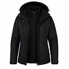 Parka 3 en 1 Mujer Northland Exo Meribel Combi Black 02-022627 | Impermeable 8.000 mm + Polerón Micropolar Desmontable