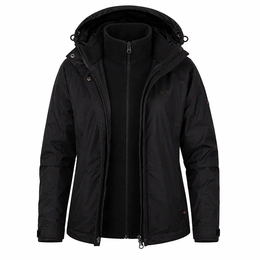 Parka 3 en 1 Mujer Northland Exo Meribel Combi Black 02-022627 | Impermeable 8.000 mm + Polerón Micropolar Desmontable