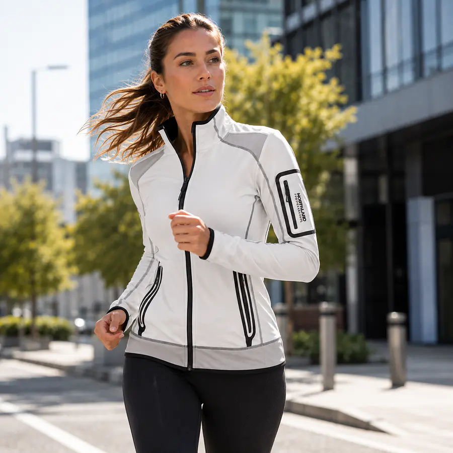 Polerón Deportivo Mujer Northland Fieldsensor Chalk 02-0418511 | Gestión de Humedad, Abrigo Ligero y Secado Rápido