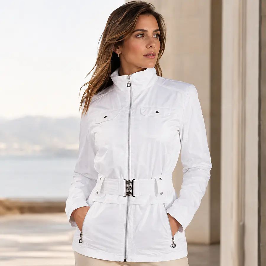 Chaqueta Mujer Northland Nicky LS White 02-0517016 | Ultraliviana, Entallada y con Cinturón