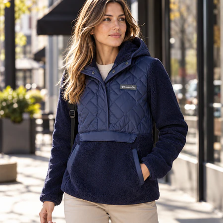 Chaqueta Polar Mujer Columbia Sweet View Azul 1958641-466 | Sherpa y Omni-Shield