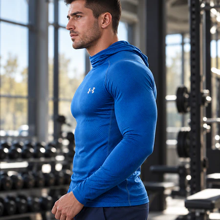 Primera Capa Hombre Under Armour ColdGear Infrared Grid 1387387-464 | Compresión Térmica con Capucha