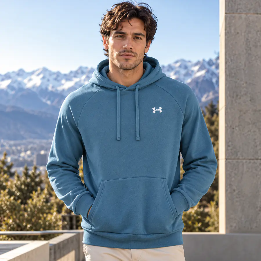 Polerón Hombre Under Armour Rival Fleece Azul 1379861-414