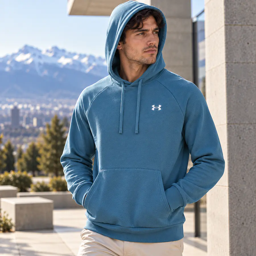 Polerón Hombre Under Armour Rival Fleece Azul 1379861-414