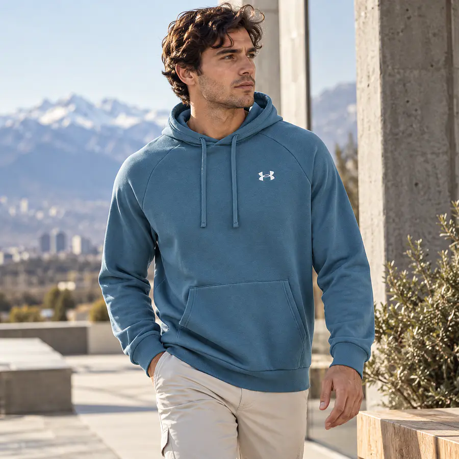Polerón Hombre Under Armour Rival Fleece Azul 1379861-414