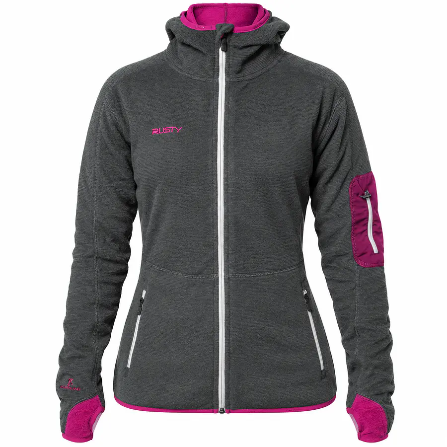 Polerón Polar Mujer Rusty Gardenia Gris W7R2306BLK