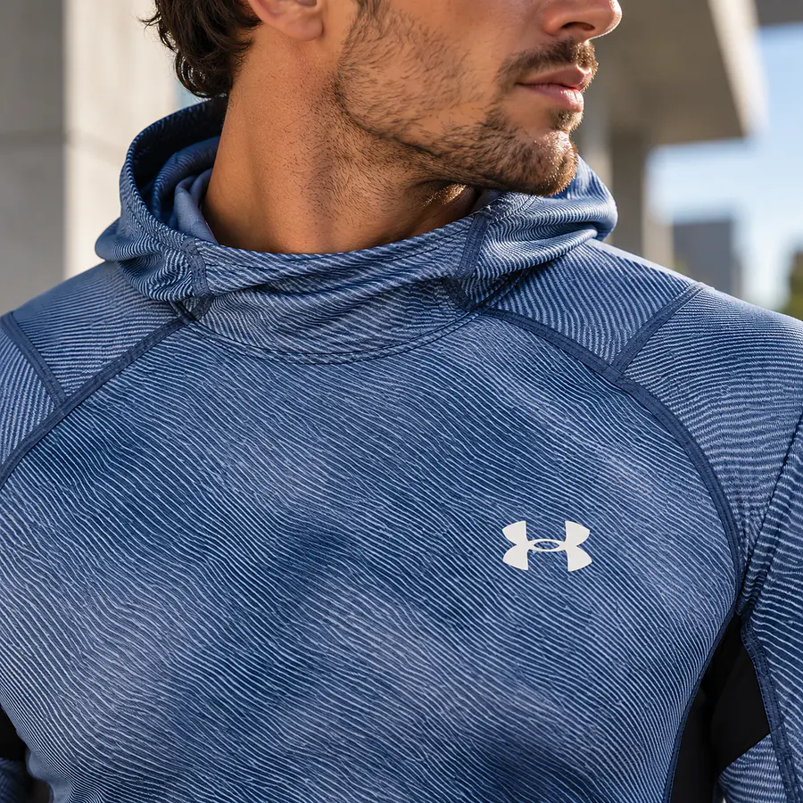 Primera Capa Hombre Under Armour ColdGear Infrared Grid 1387387-044 | Compresión Térmica con Capucha
