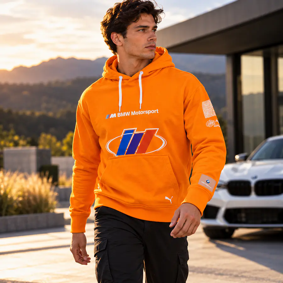 Polerón Hombre PUMA BMW M Motorsport Street Naranjo 531125-05