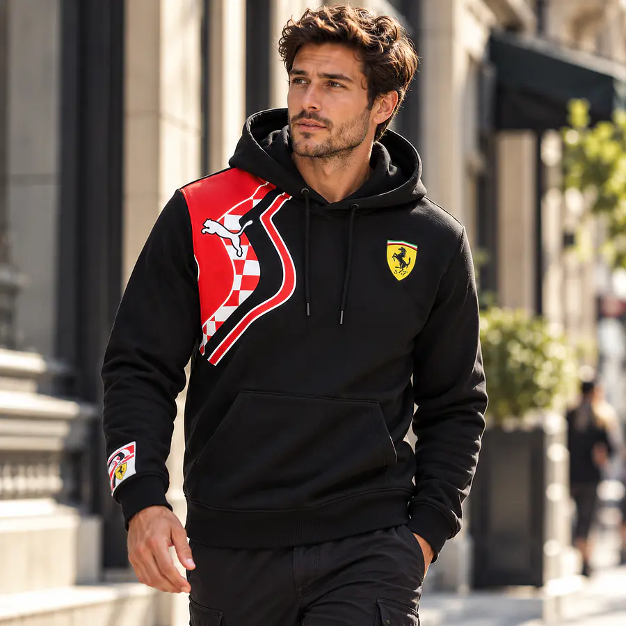 Polerón Hombre PUMA Scuderia Ferrari Race Premium Negro 535802-01