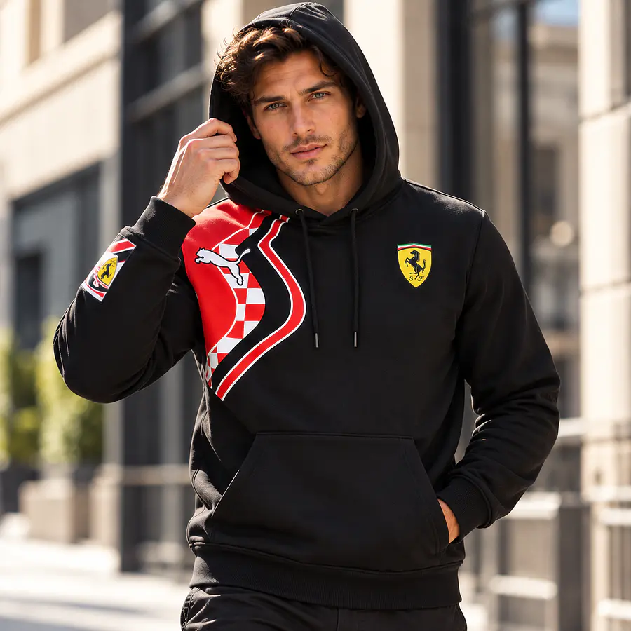 Polerón Hombre PUMA Scuderia Ferrari Race Premium Negro 535802-01