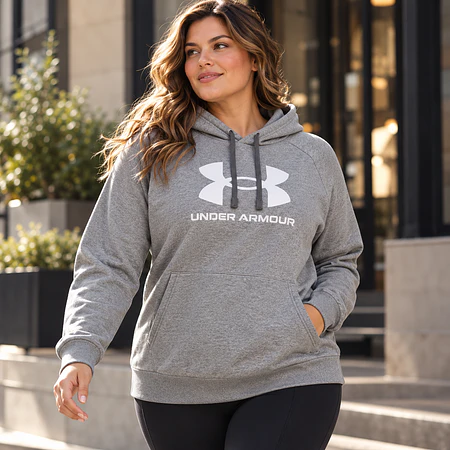 Polerón Mujer Under Armour Rival Fleece Lock Gris 1374403-012 XXXL
