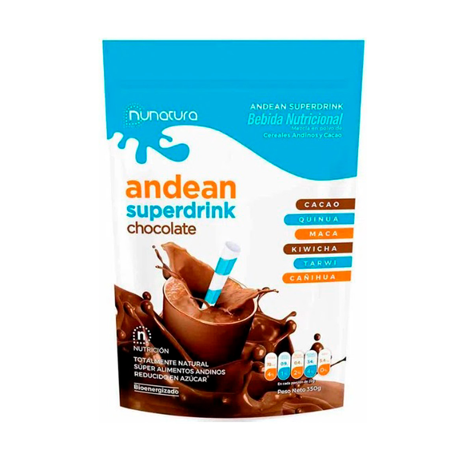 Andean superdrink bebida nutricional sabor chocolate - Bolsa 200gr 1
