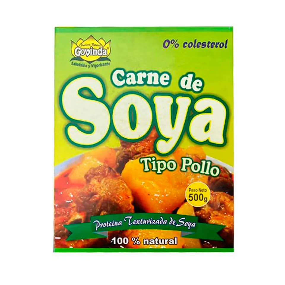 Carne de soya oscura o blanca en trozos - Caja 500gr 1