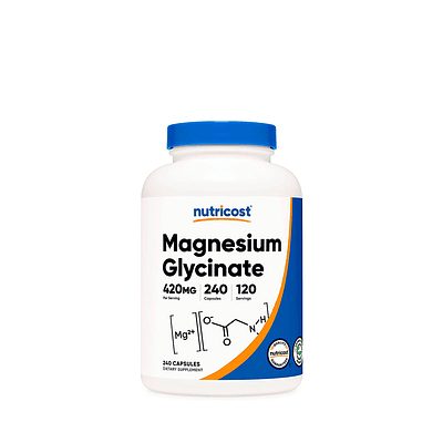 Glicinato de Magnesio - Frasco 120 cápsulas