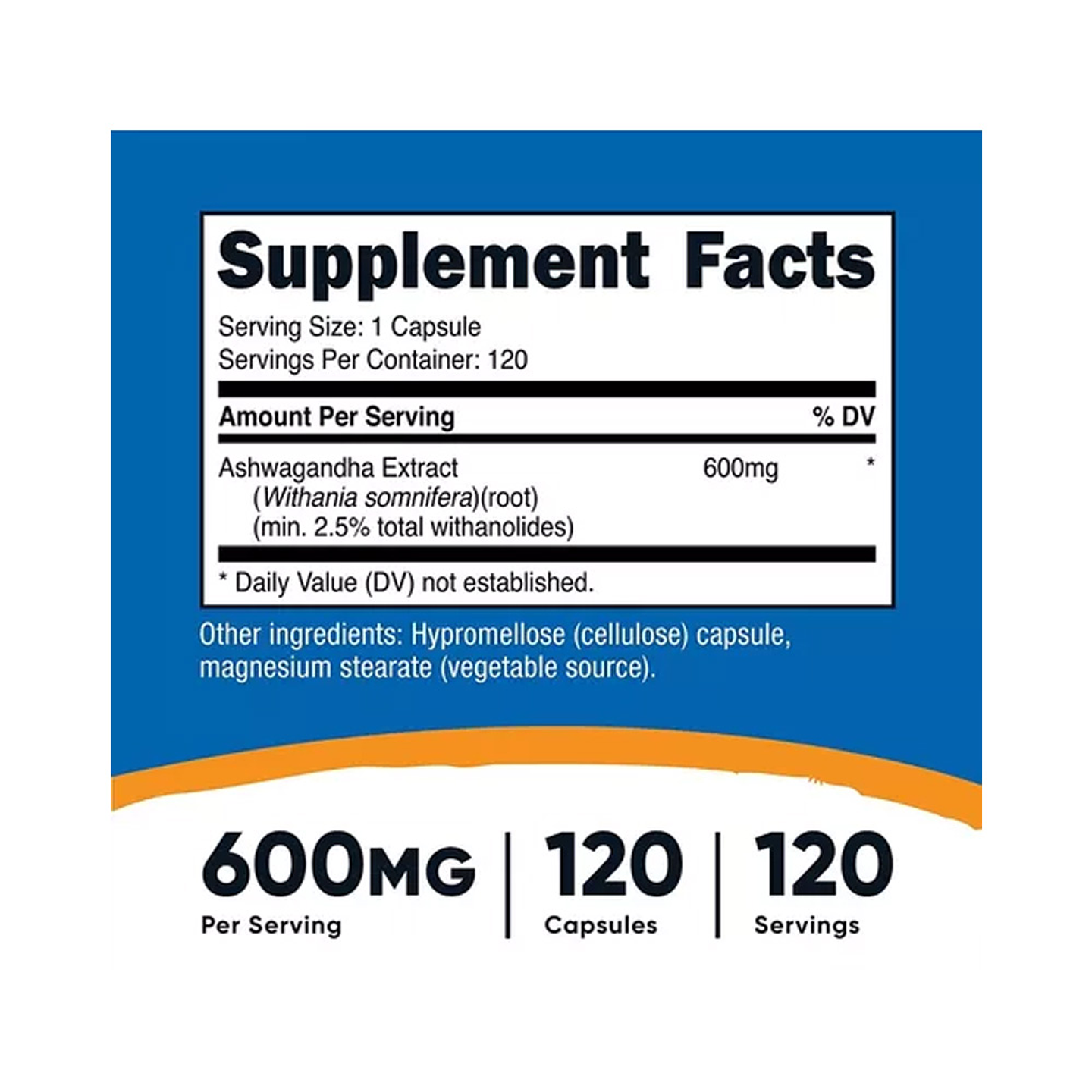 Ashwagandha 600 mg x 120 cápsulas (PARA IMPORTAR) 2