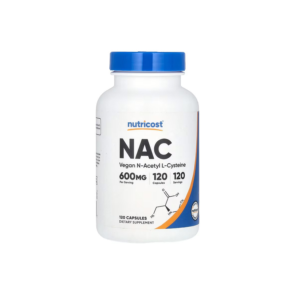 NAC (N-acetilcisteína), 600 mg por cápsula - 240 cápsulas (PARA IMPORTAR 1