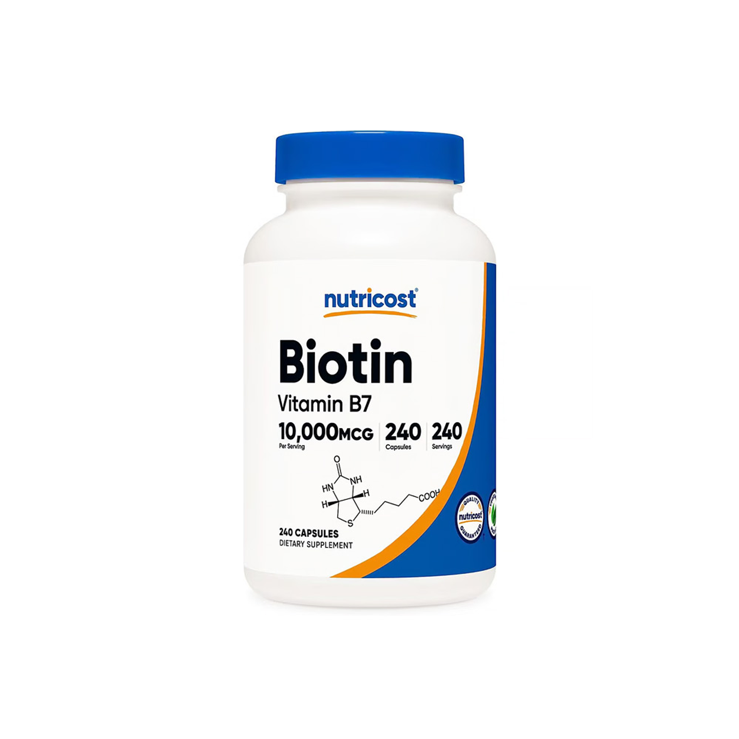 Biotina (Vitamina B7), 10000 mcg por cápsula - 240 cápsulas (PARA IMPORTAR) 1