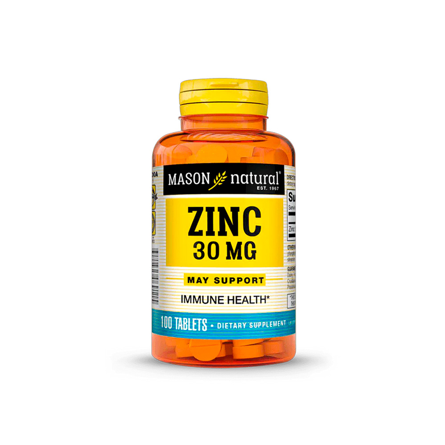 Gluconato de zinc, 30 mg - 100 tabletas 1