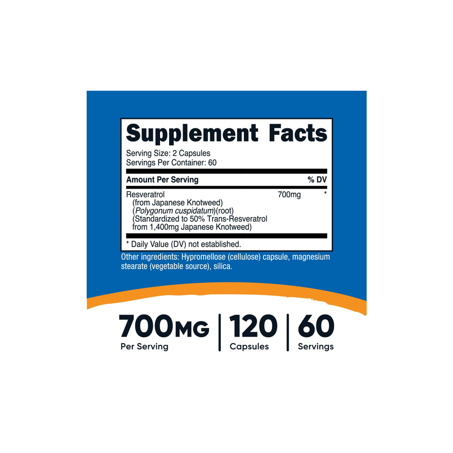 Resveratrol 700 mg x 120 cápsulas (PARA IMPORTAR) 2
