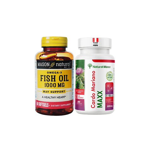 PACK HIGADO SANO (OMEGA 3 MASON + CARDOMARIANO MAXX)