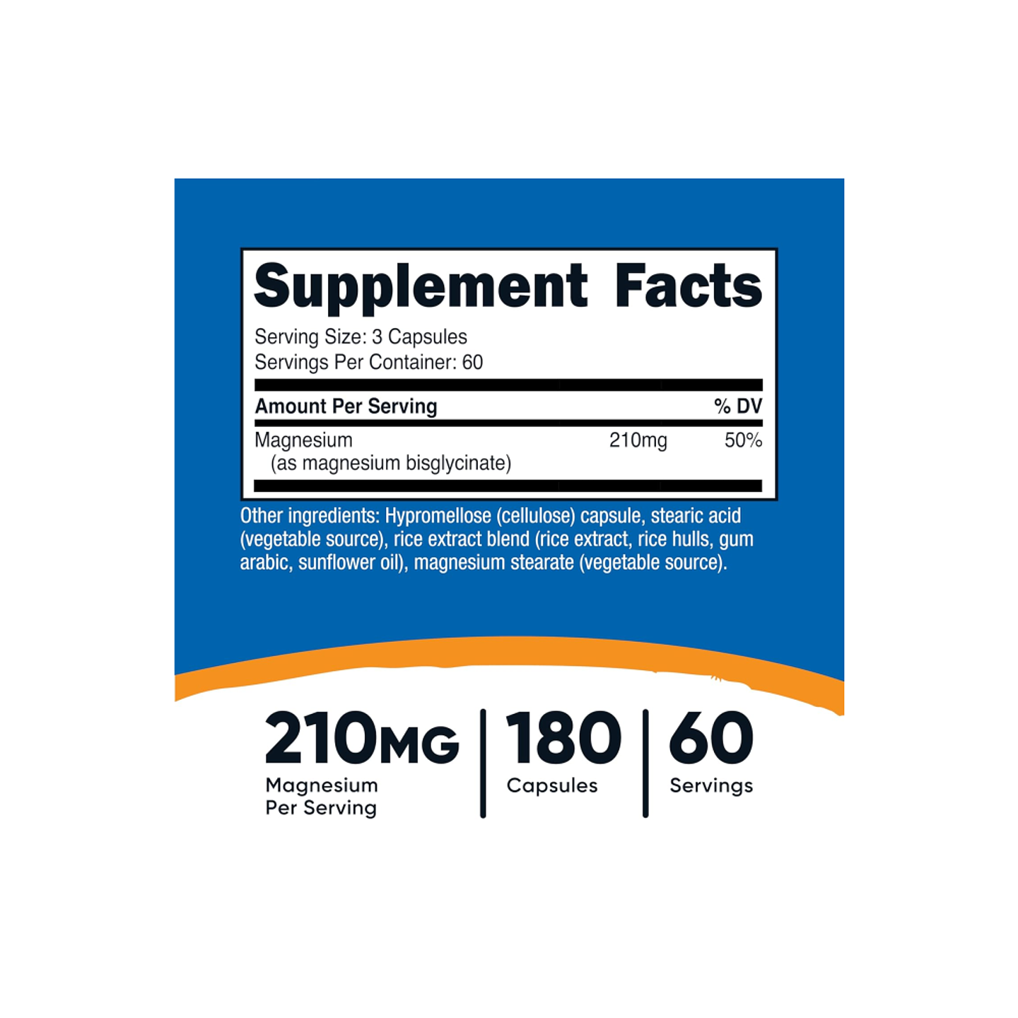 Glicinato de Magnesio 210 mg por servicio - 180 cápsulas (PARA IMPORTAR) 2