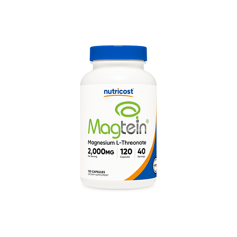 Treonato de Magnesio 2000 mg por servicio - 120 cápsulas (PARA IMPORTAR)