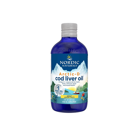 Arctic-D Cod Liver Oil , sabor limón (USA) – 237 ml (PARA IMPORTAR)
