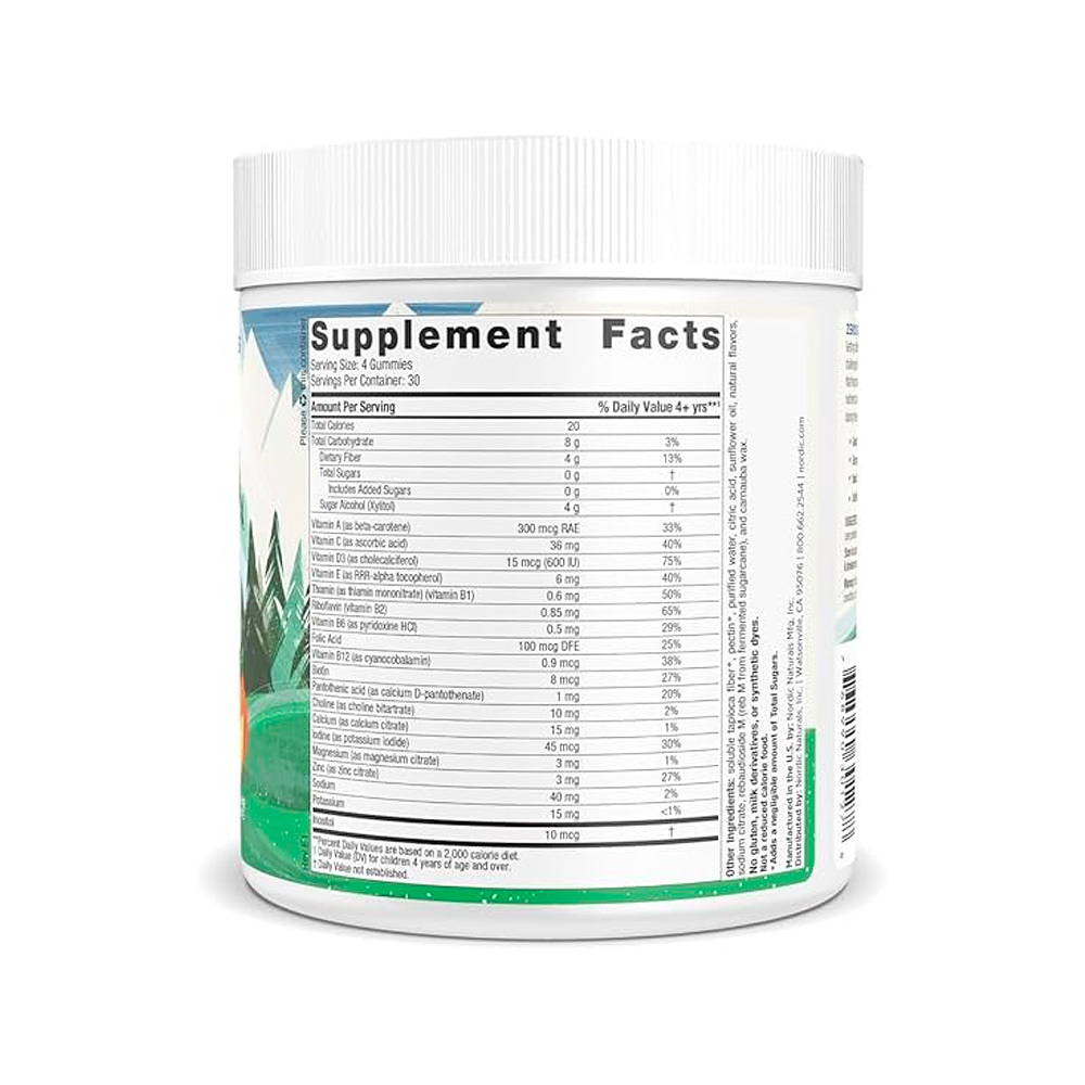 Zero Sugar Kids Multi Gummies, sabor naranja-limón, 18 nutrientes esenciales sin azúcar – 120 gomitas (PARA IMPORTAR)