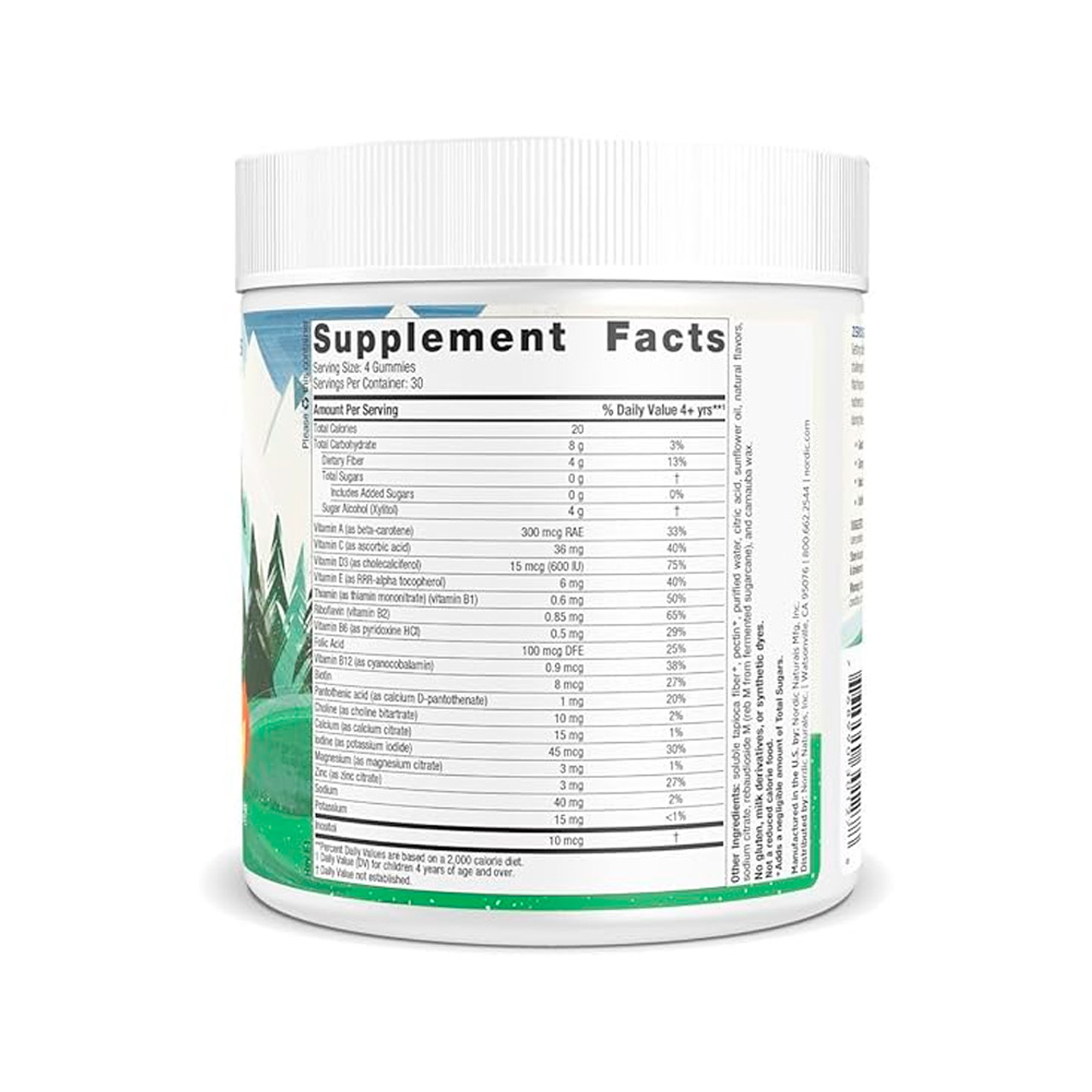 Zero Sugar Kids Multi Gummies, sabor naranja-limón, 18 nutrientes esenciales sin azúcar – 120 gomitas (PARA IMPORTAR) 2